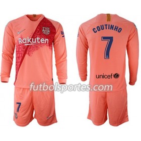 Camisetas FC Barcelona Coutinho 7 Niño Tercera Equipacion 2018/2019 Manga Larga
